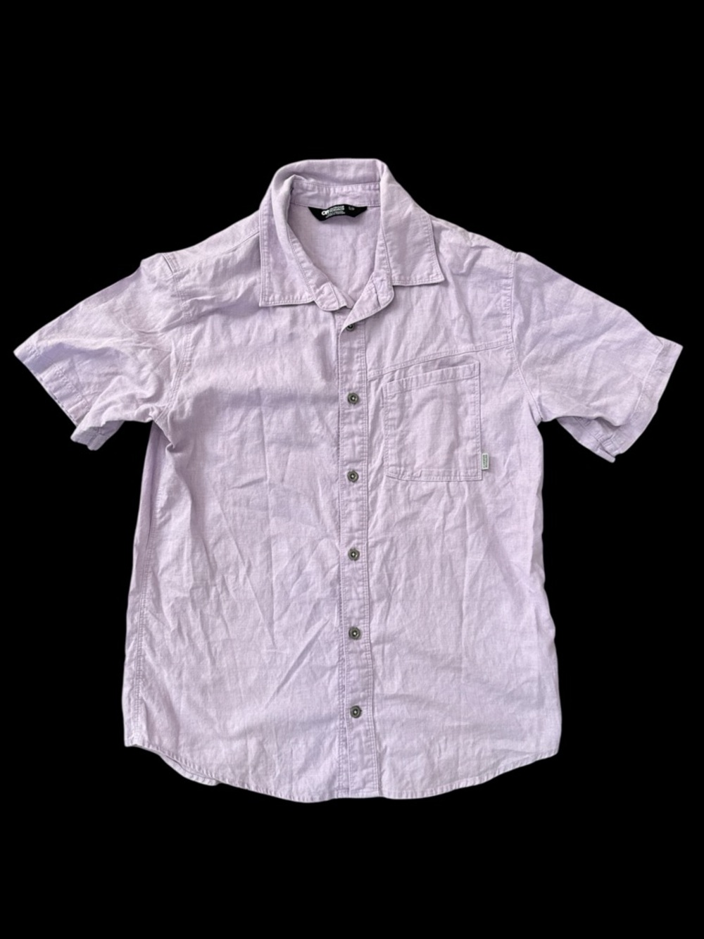 Outdoor Research short sleeve button down shirt men’s size S organic cotton